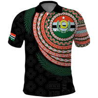 Penama Tribal Tattoo with Namele Leaves Polo Shirt