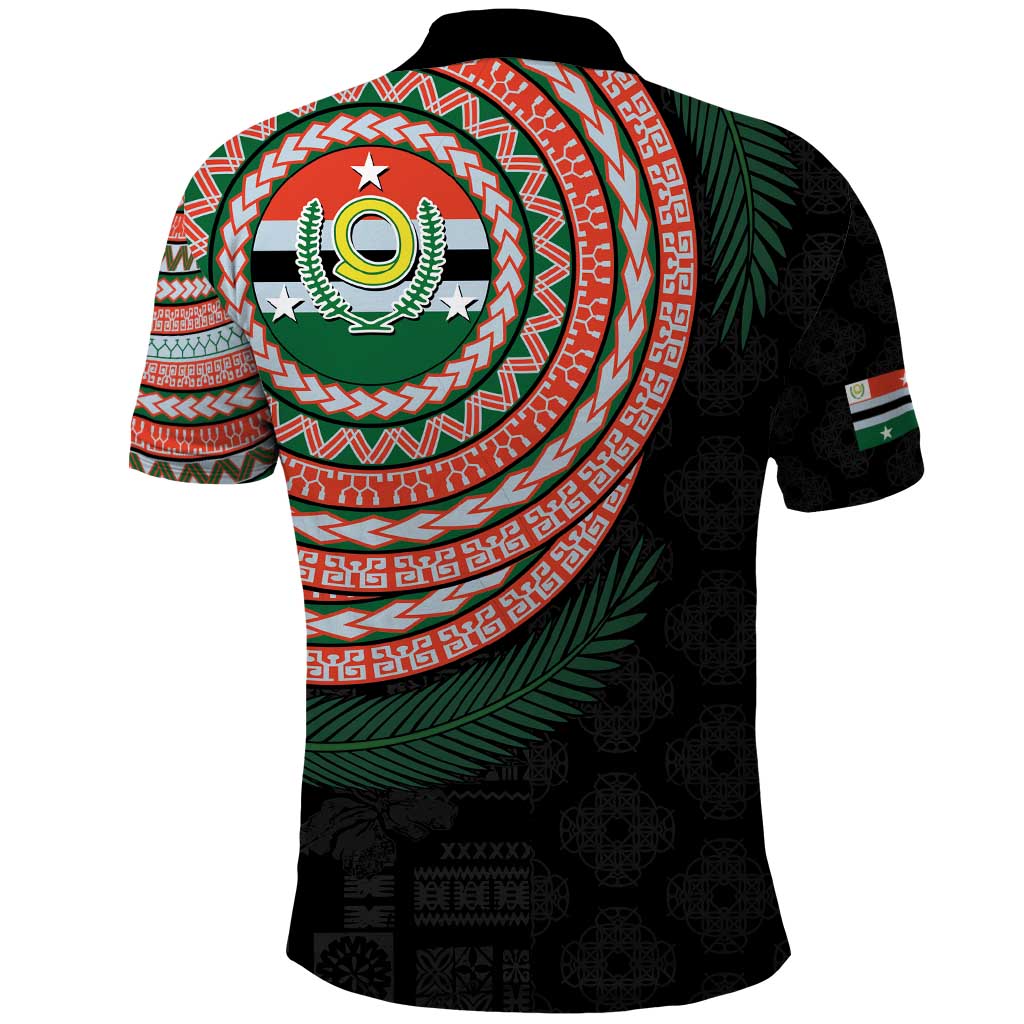 Penama Tribal Tattoo with Namele Leaves Polo Shirt