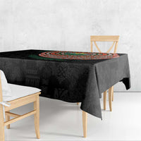Penama Tribal Tattoo with Namele Leaves Tablecloth LT03 - Polynesian Pride