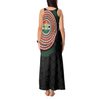 Penama Tribal Tattoo with Namele Leaves Tank Maxi Dress