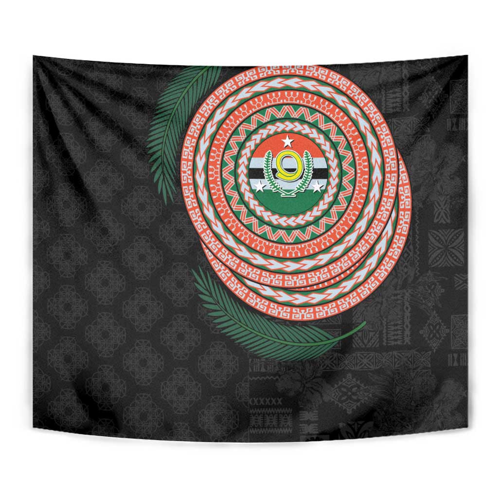 Penama Tribal Tattoo with Namele Leaves Tapestry