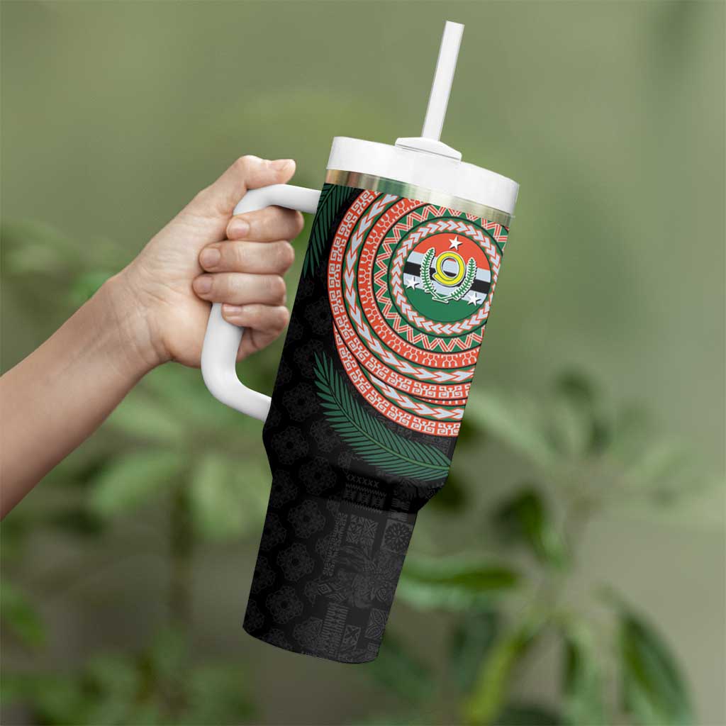 Penama Tribal Tattoo with Namele Leaves Tumbler With Handle