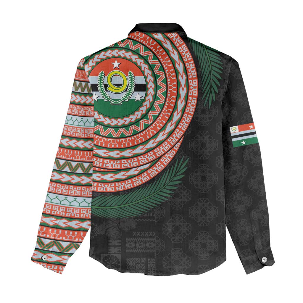 Penama Tribal Tattoo with Namele Leaves Women Casual Shirt