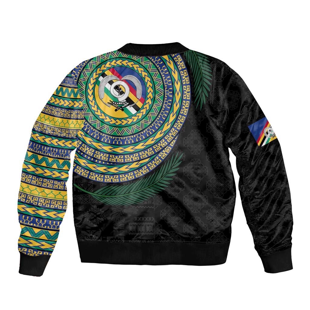 Torba Tribal Tattoo with Namele Leaves Bomber Jacket LT03 - Polynesian Pride