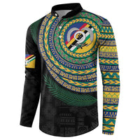 Torba Tribal Tattoo with Namele Leaves Button Sweatshirt LT03 - Polynesian Pride