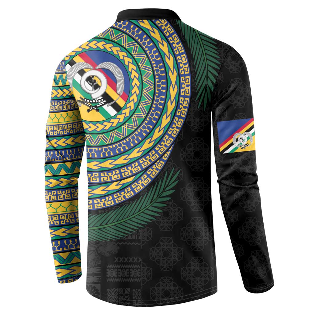 Torba Tribal Tattoo with Namele Leaves Button Sweatshirt LT03 - Polynesian Pride