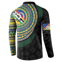 Torba Tribal Tattoo with Namele Leaves Button Sweatshirt LT03 - Polynesian Pride