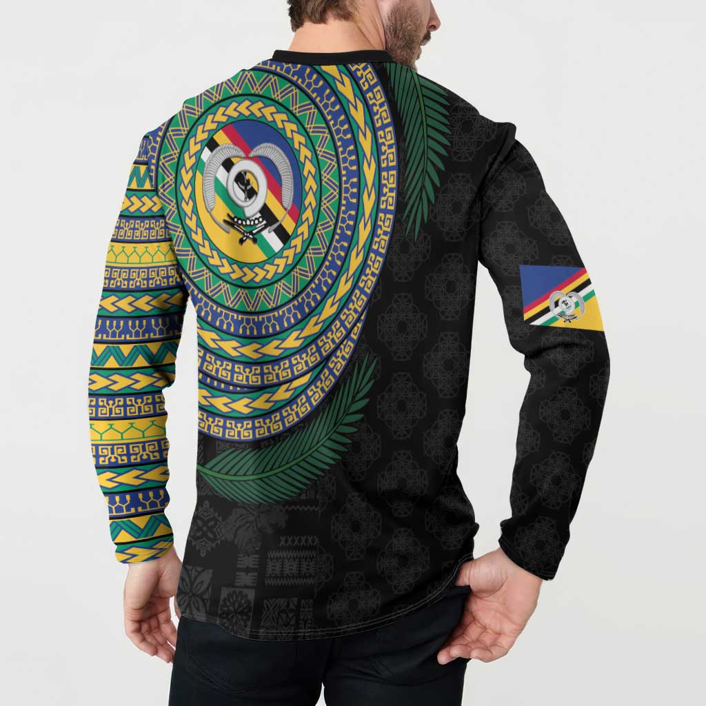 Torba Tribal Tattoo with Namele Leaves Button Sweatshirt LT03 - Polynesian Pride