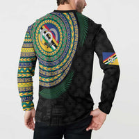 Torba Tribal Tattoo with Namele Leaves Button Sweatshirt LT03 - Polynesian Pride