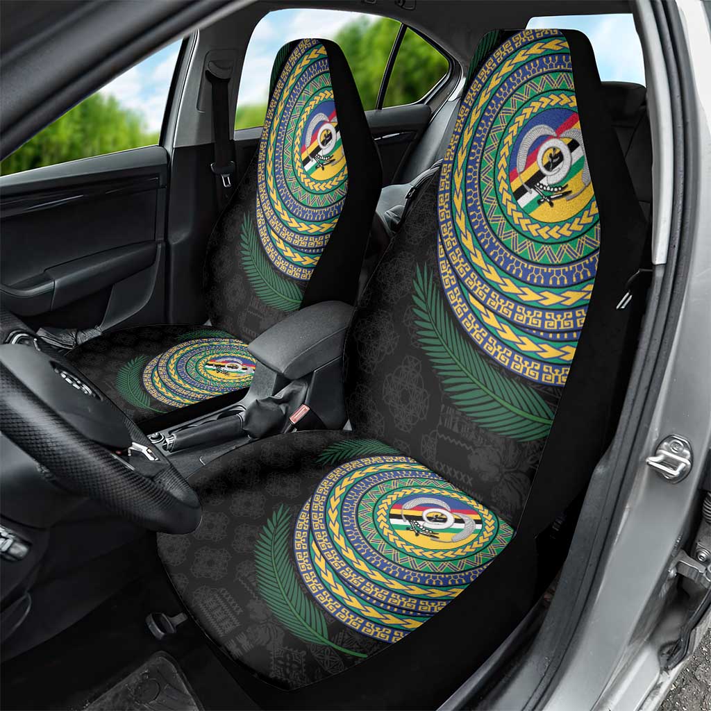 Torba Tribal Tattoo with Namele Leaves Car Seat Cover