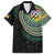 Torba Tribal Tattoo with Namele Leaves Family Matching Off The Shoulder Long Sleeve Dress and Hawaiian Shirt
