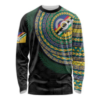Torba Tribal Tattoo with Namele Leaves Long Sleeve Shirt LT03 Unisex Black - Polynesian Pride