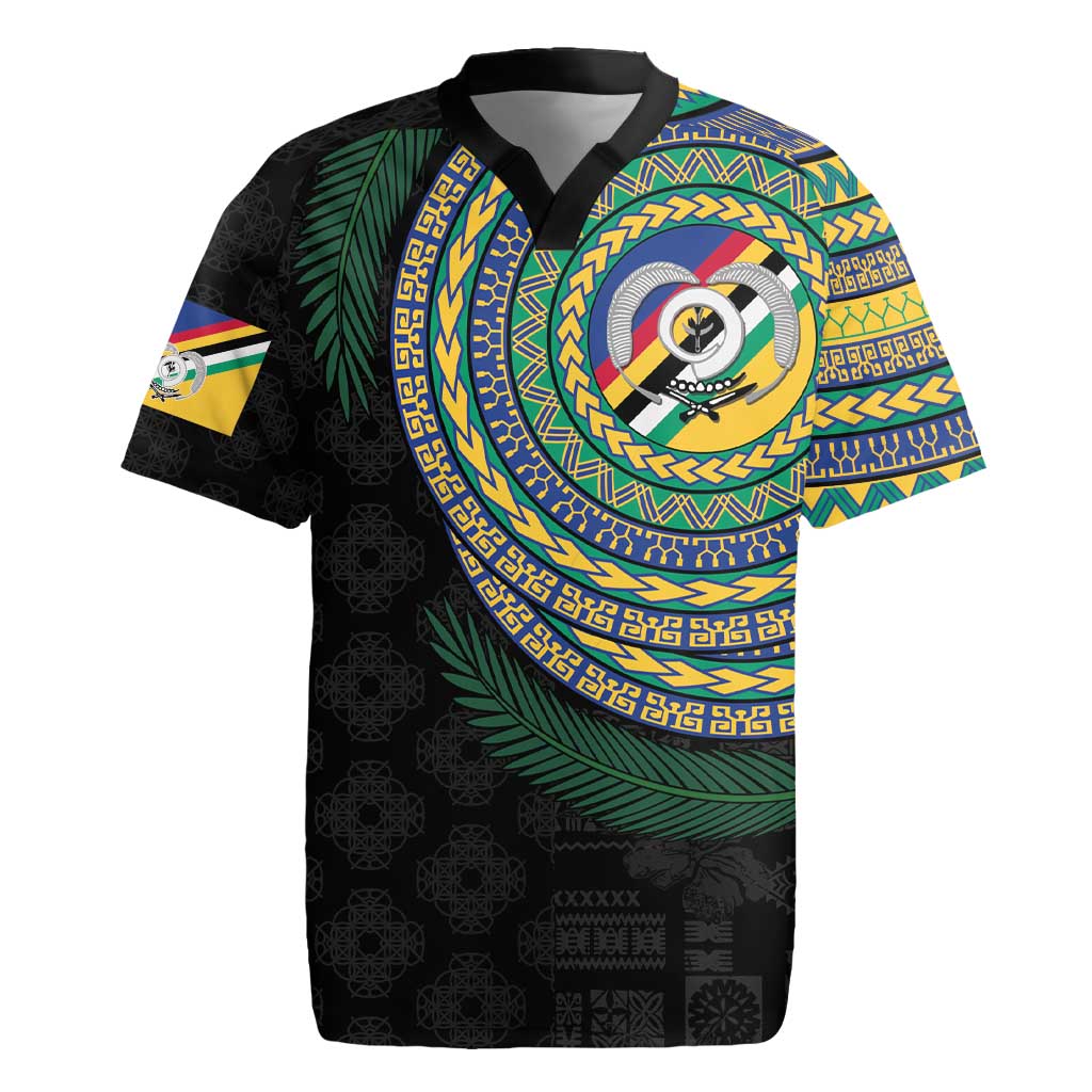 Torba Tribal Tattoo with Namele Leaves Rugby Jersey