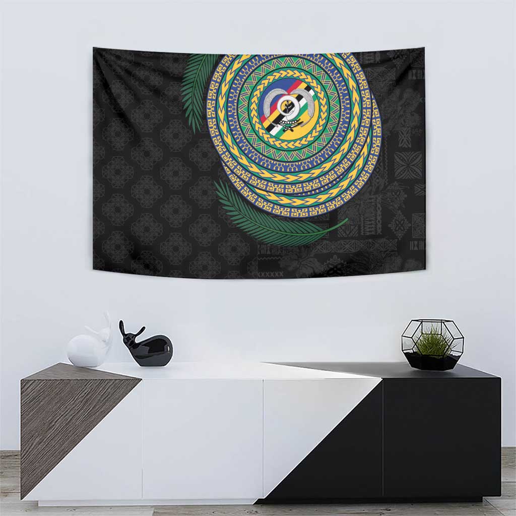 Torba Tribal Tattoo with Namele Leaves Tapestry