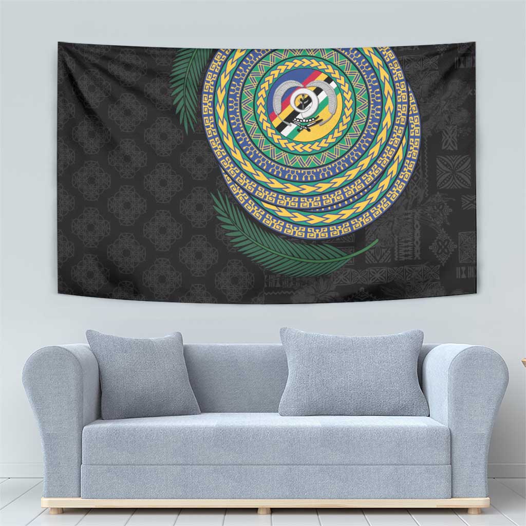 Torba Tribal Tattoo with Namele Leaves Tapestry