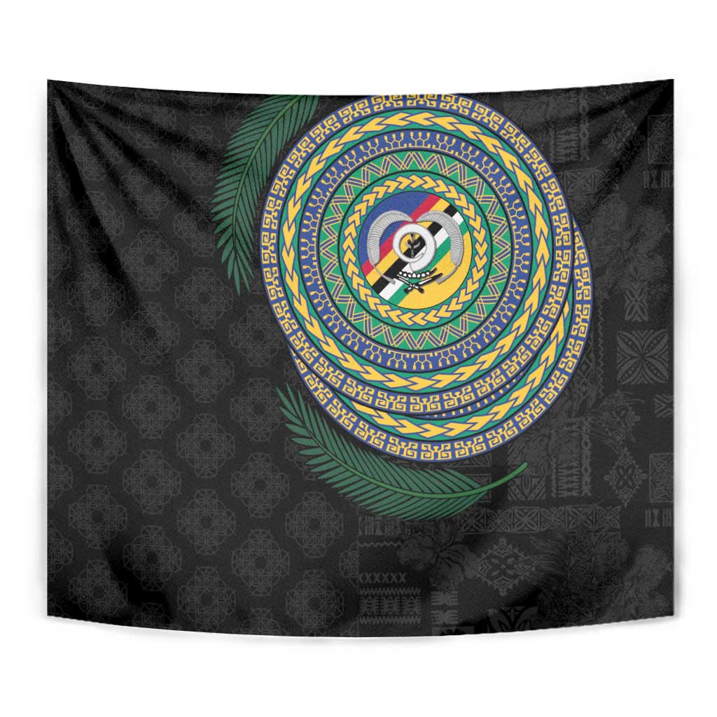 Torba Tribal Tattoo with Namele Leaves Tapestry