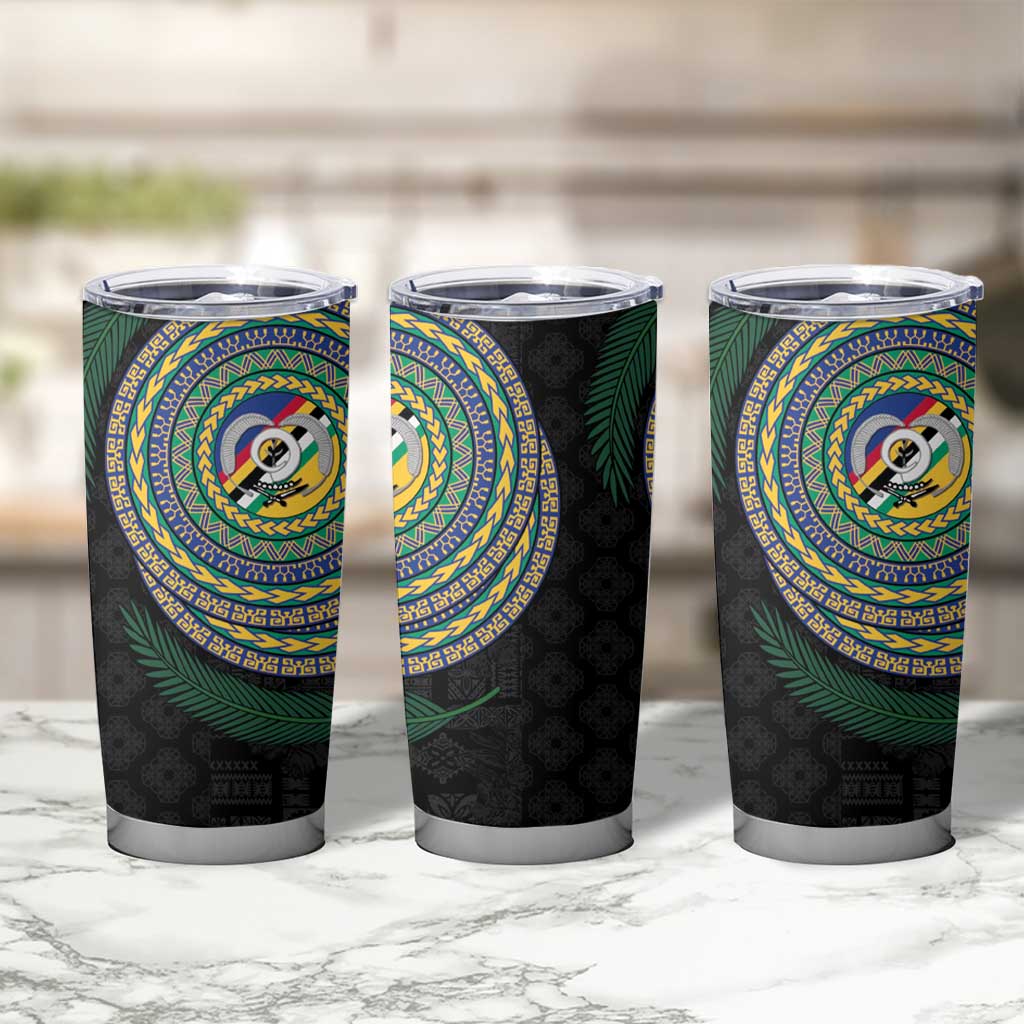Torba Tribal Tattoo with Namele Leaves Tumbler Cup LT03 - Polynesian Pride
