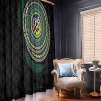 Torba Tribal Tattoo with Namele Leaves Window Curtain LT03 - Polynesian Pride