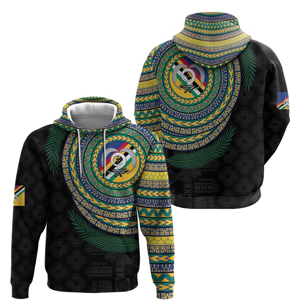 Torba Tribal Tattoo with Namele Leaves Zip Hoodie