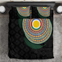 Shefa Tribal Tattoo with Namele Leaves Bedding Set