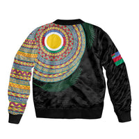Shefa Tribal Tattoo with Namele Leaves Bomber Jacket LT03 - Polynesian Pride