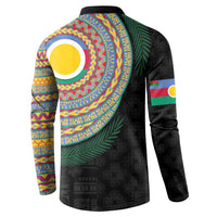 Shefa Tribal Tattoo with Namele Leaves Button Sweatshirt LT03 - Polynesian Pride
