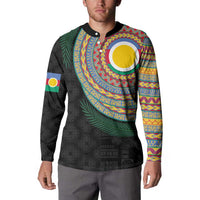 Shefa Tribal Tattoo with Namele Leaves Button Sweatshirt LT03 - Polynesian Pride