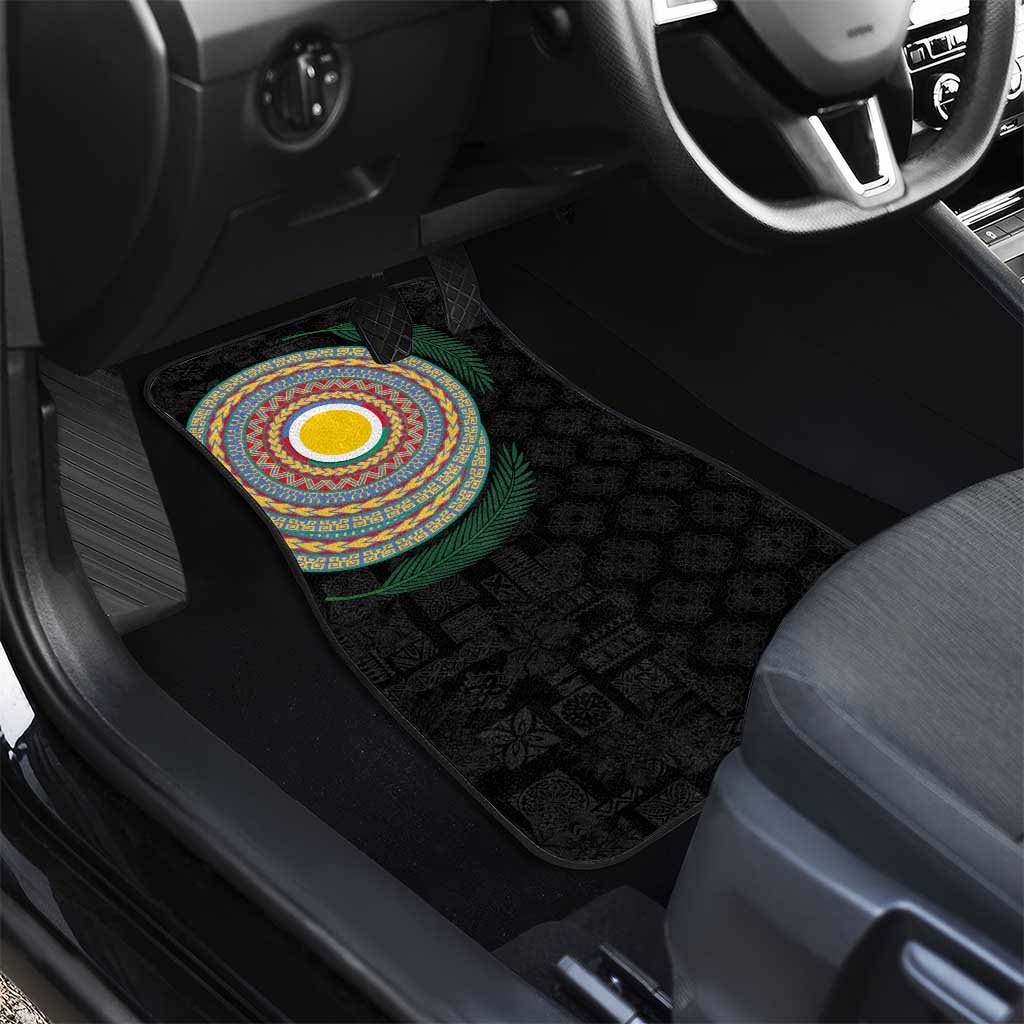 Shefa Tribal Tattoo with Namele Leaves Car Mats