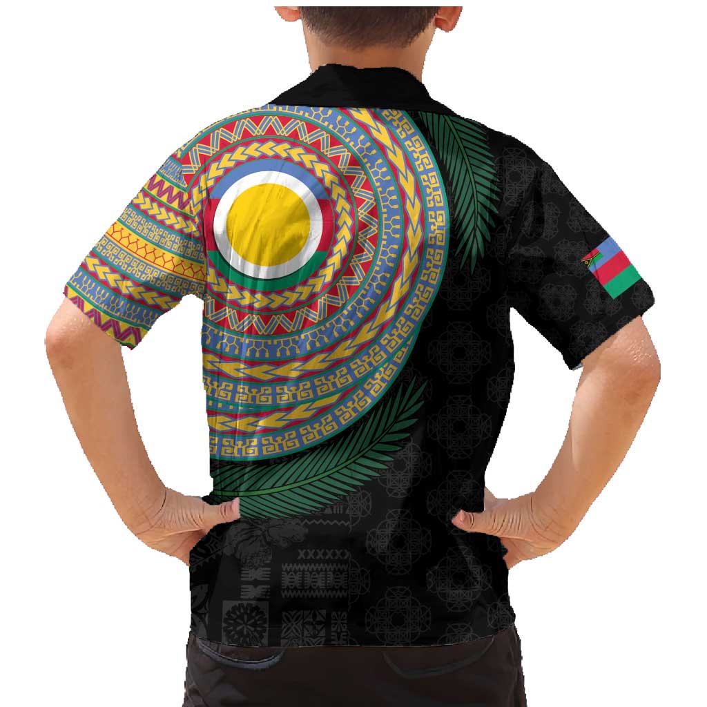 Shefa Tribal Tattoo with Namele Leaves Family Matching Mermaid Dress and Hawaiian Shirt