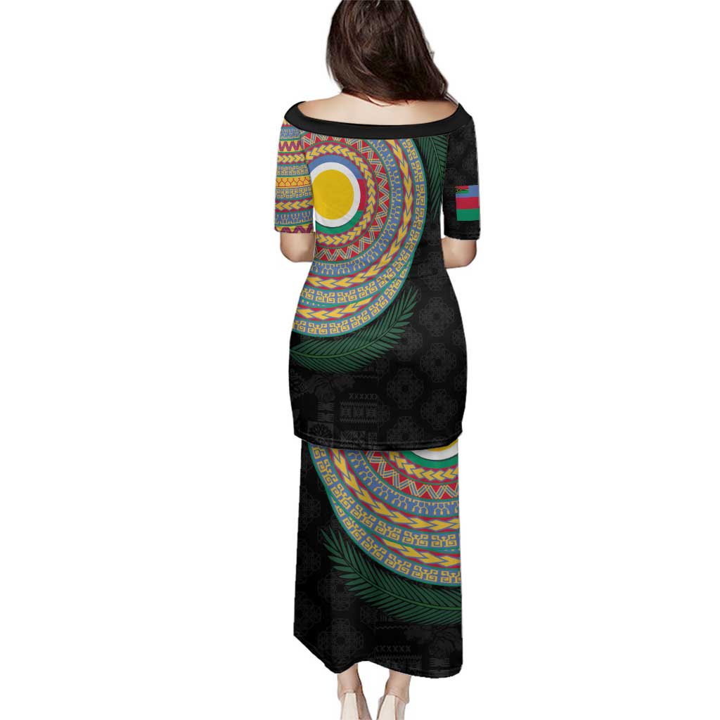 Shefa Tribal Tattoo with Namele Leaves Family Matching Puletasi and Hawaiian Shirt LT03 - Polynesian Pride