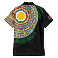 Shefa Tribal Tattoo with Namele Leaves Family Matching Summer Maxi Dress and Hawaiian Shirt