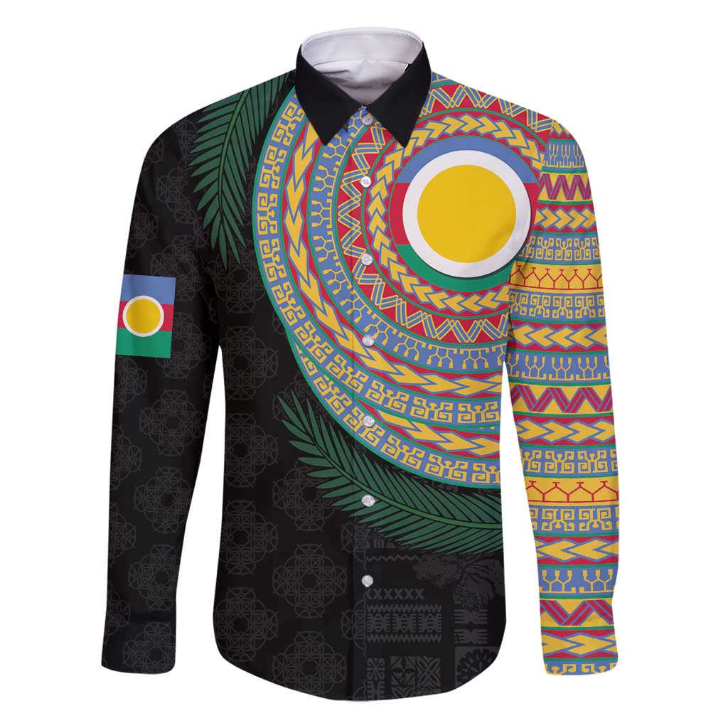 Shefa Tribal Tattoo with Namele Leaves Family Matching Summer Maxi Dress and Hawaiian Shirt