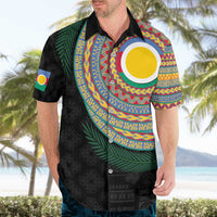 Shefa Tribal Tattoo with Namele Leaves Hawaiian Shirt