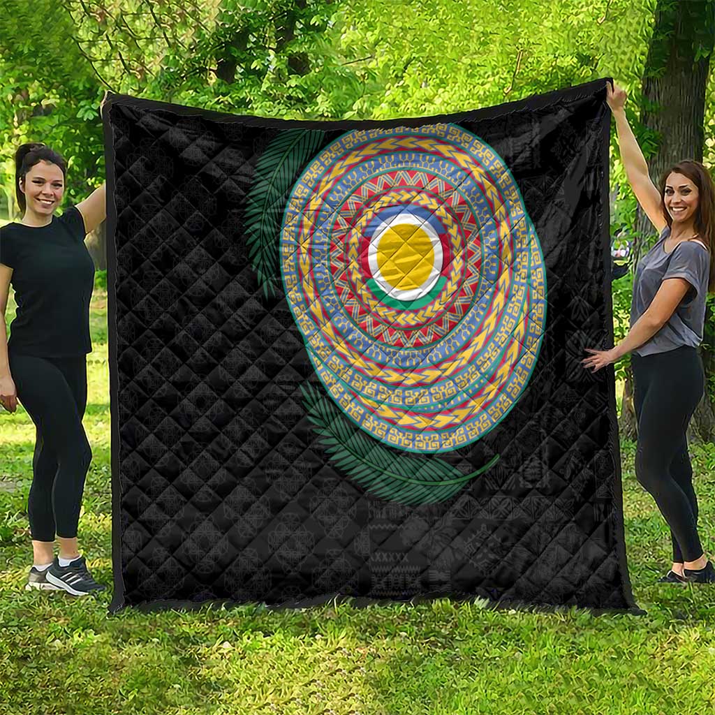 Shefa Tribal Tattoo with Namele Leaves Quilt LT03 - Polynesian Pride