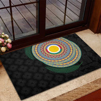 Shefa Tribal Tattoo with Namele Leaves Rubber Doormat LT03 - Polynesian Pride