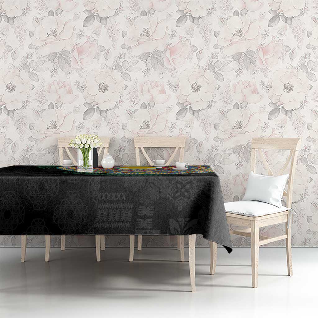 Shefa Tribal Tattoo with Namele Leaves Tablecloth LT03 - Polynesian Pride