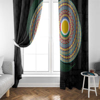 Shefa Tribal Tattoo with Namele Leaves Window Curtain LT03 - Polynesian Pride