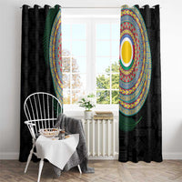 Shefa Tribal Tattoo with Namele Leaves Window Curtain LT03 - Polynesian Pride