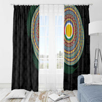 Shefa Tribal Tattoo with Namele Leaves Window Curtain LT03 - Polynesian Pride