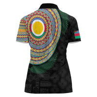 Shefa Tribal Tattoo with Namele Leaves Women Polo Shirt