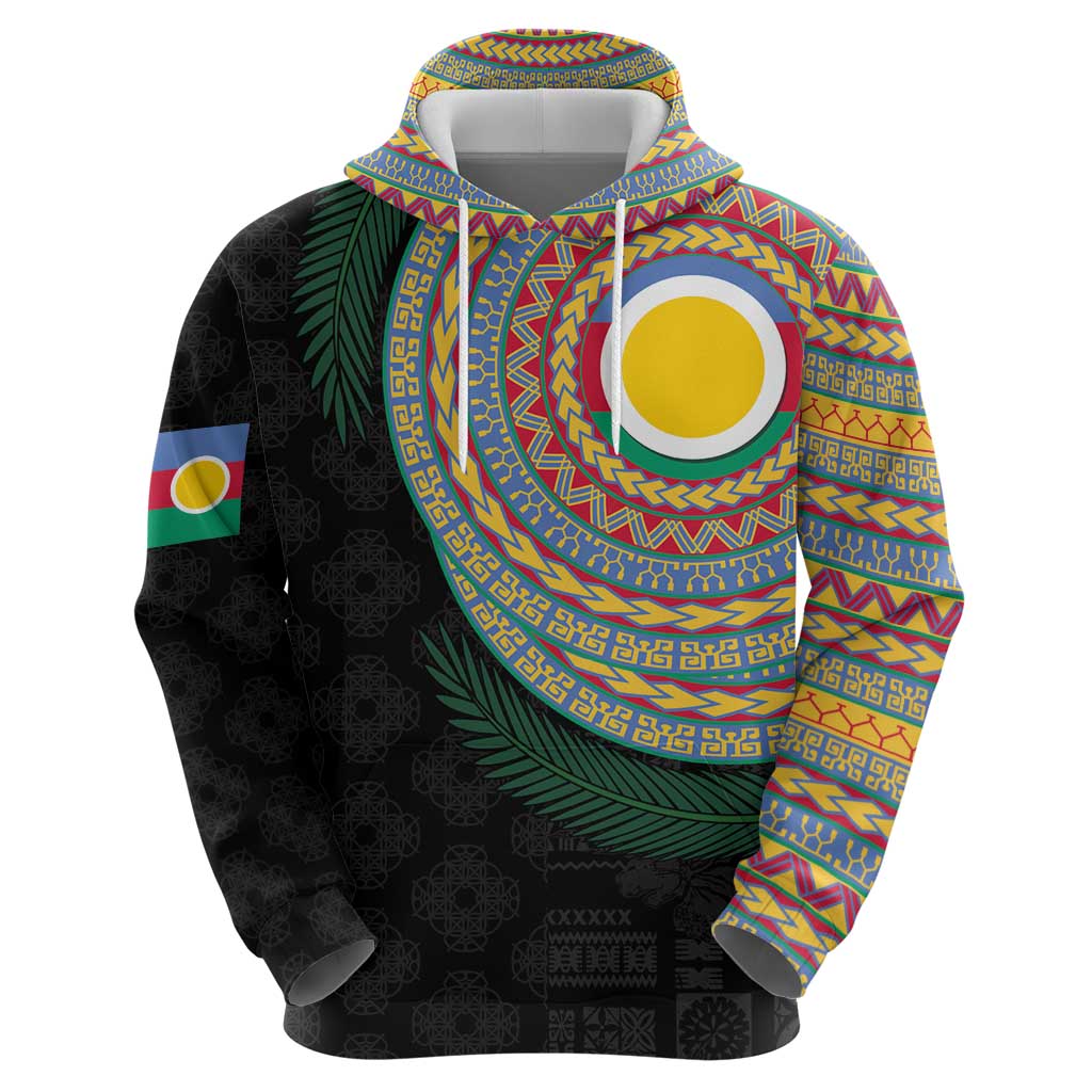 Shefa Tribal Tattoo with Namele Leaves Zip Hoodie