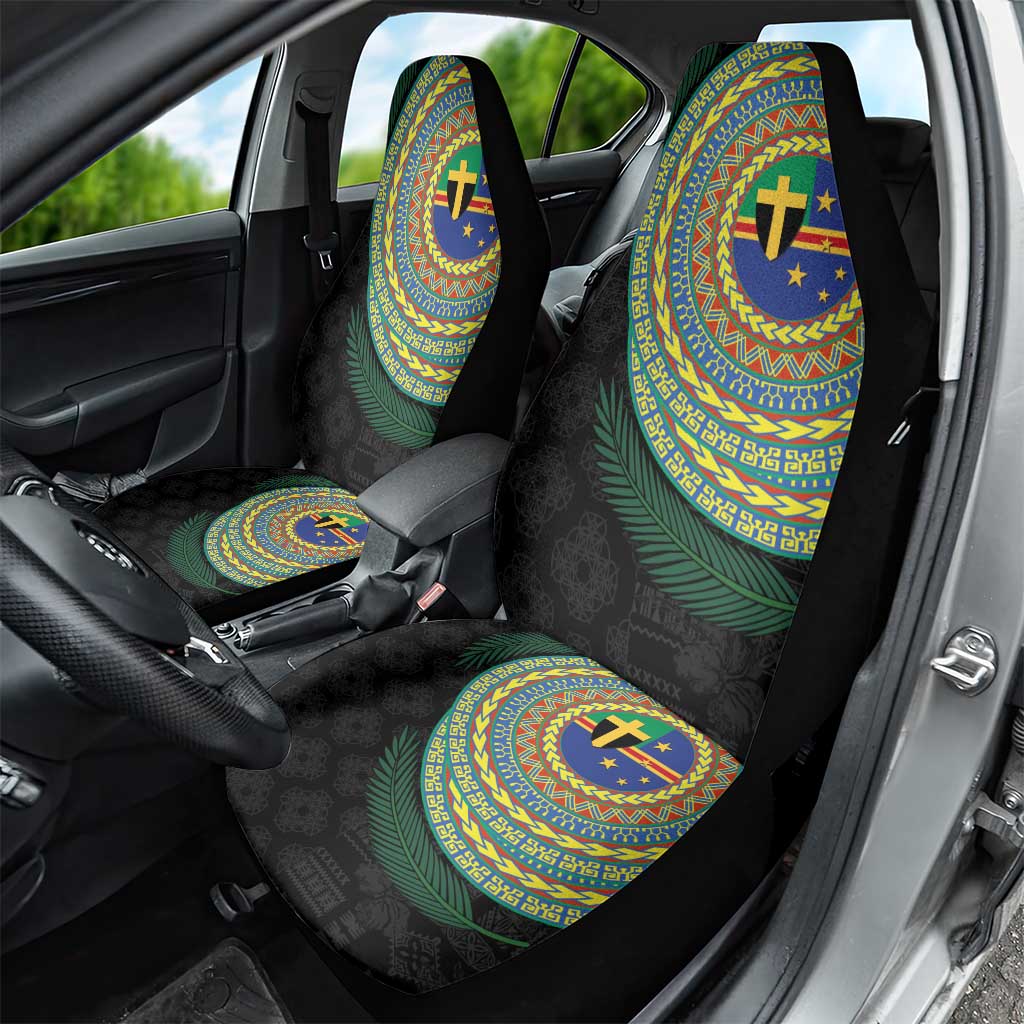 Tafea Tribal Tattoo with Namele Leaves Car Seat Cover