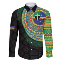 Tafea Tribal Tattoo with Namele Leaves Family Matching Mermaid Dress and Hawaiian Shirt