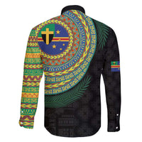 Tafea Tribal Tattoo with Namele Leaves Family Matching Mermaid Dress and Hawaiian Shirt