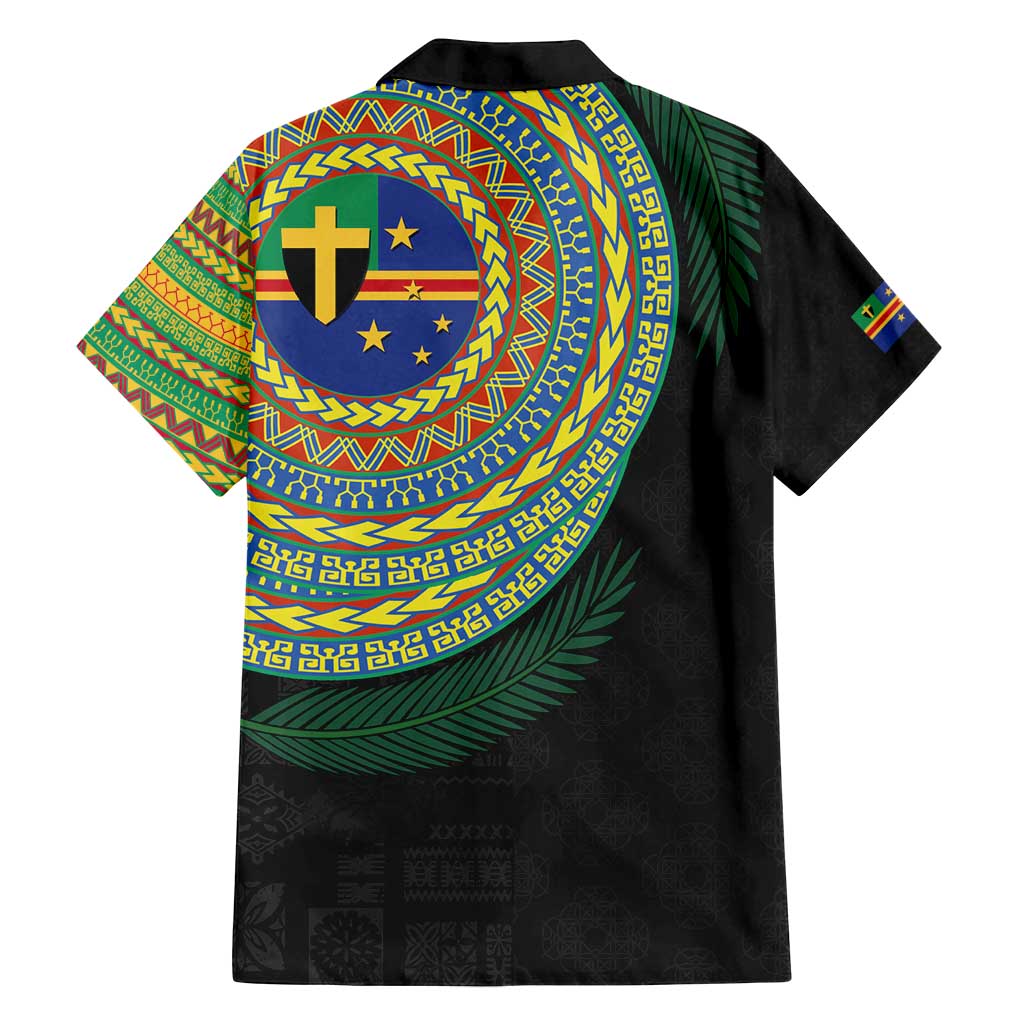 Tafea Tribal Tattoo with Namele Leaves Family Matching Summer Maxi Dress and Hawaiian Shirt