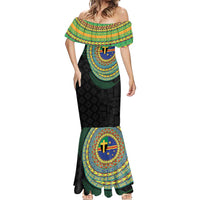 Tafea Tribal Tattoo with Namele Leaves Mermaid Dress