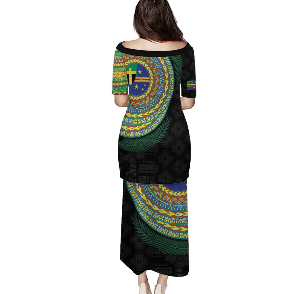 Tafea Tribal Tattoo with Namele Leaves Puletasi