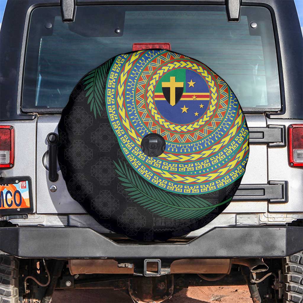 Tafea Tribal Tattoo with Namele Leaves Spare Tire Cover