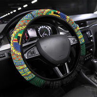 Tafea Tribal Tattoo with Namele Leaves Steering Wheel Cover