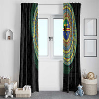 Tafea Tribal Tattoo with Namele Leaves Window Curtain LT03 - Polynesian Pride